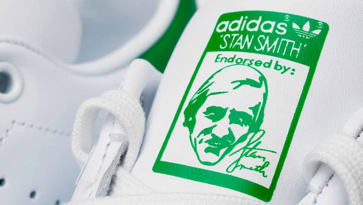 The tongue design of the Adidas Stan Smith