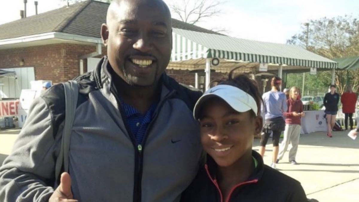 Coco Gauff with her father Corey