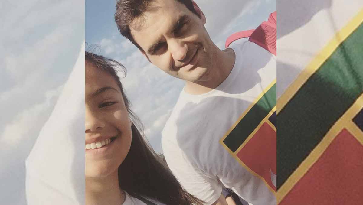 Emma Raducanu and Roger Federer