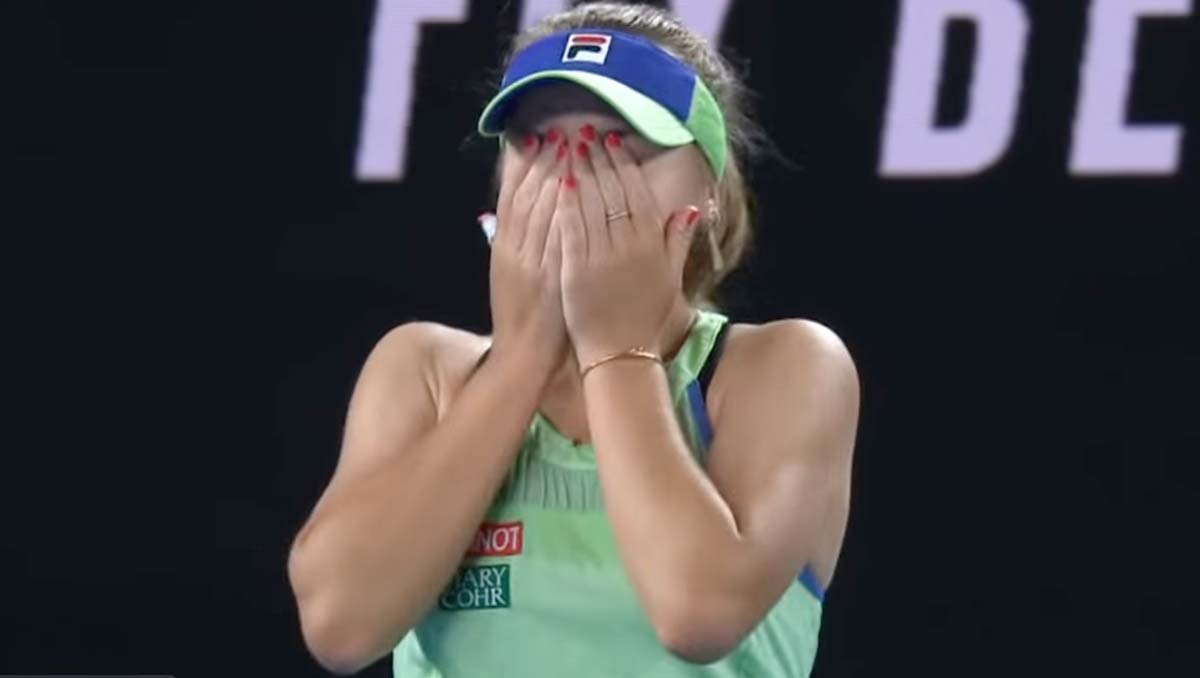 Sofia Kenin wins the Australian Open in 2020 (Photo: Australian Open / YouTube / Screengrab)