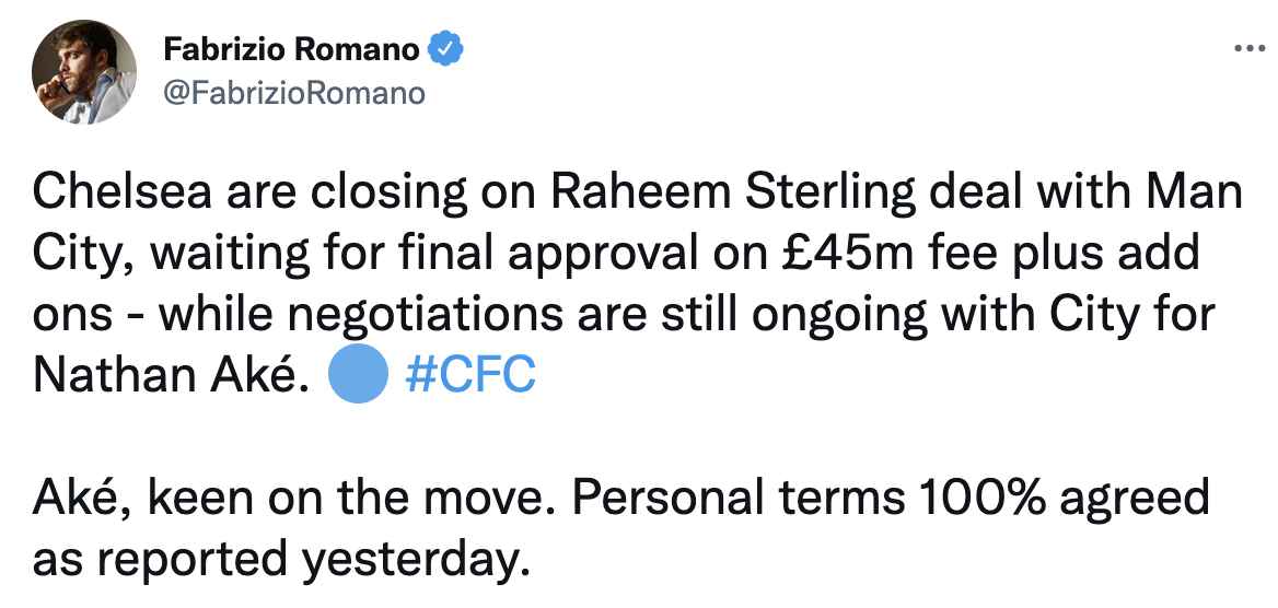Chelsea FC Romano Sterling
